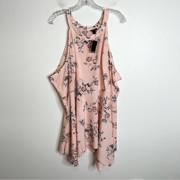 Torrid Top Women Size 4 4X 26 Floral Pink Babydoll Chablis Goddess Tank  B9 - Picture 6 of 11